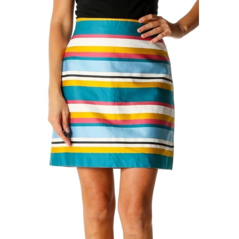 NWT LOFT Multicolored Striped Skirt
